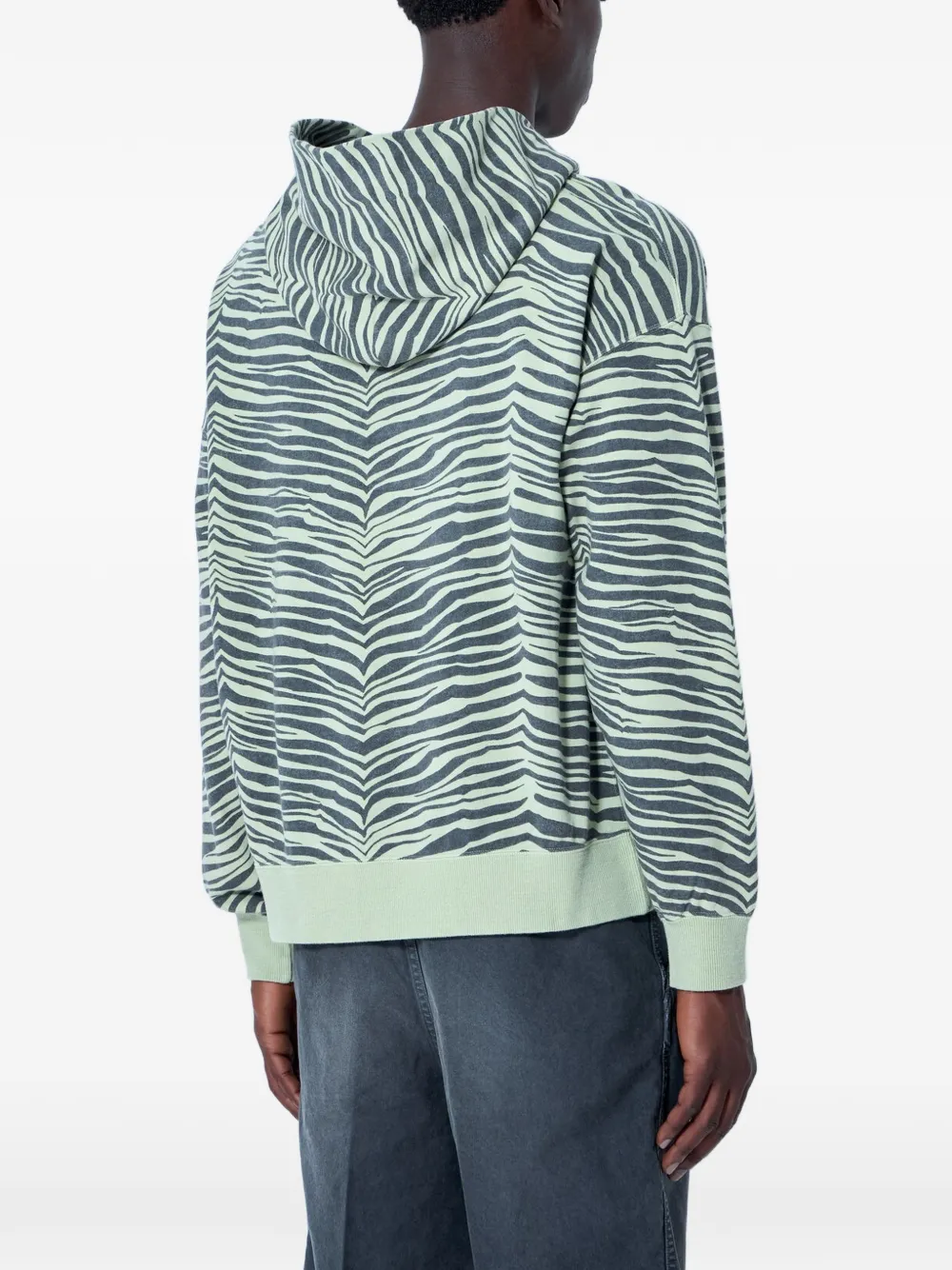  Visvim Zebra-pattern Zip-up Hoodie - Vert 