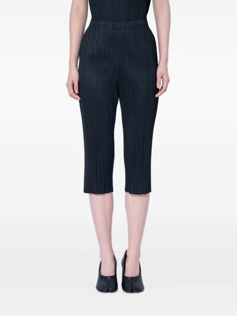 Pleats Please Issey Miyake pleated cropped trousers