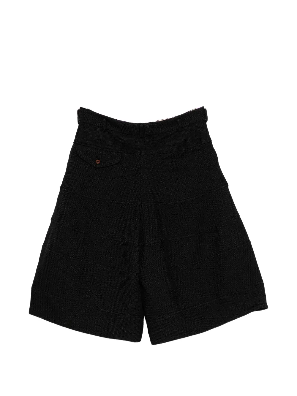 Comme Des Garçons Panelled Textured-finish Shorts in Black, view 2