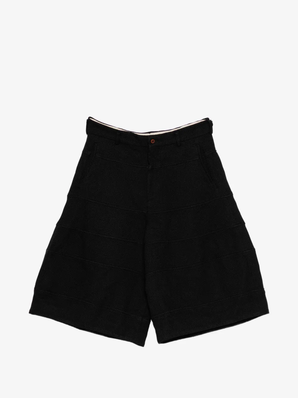 Comme Des Garçons panelled textured-finish shorts | Black | Image 1