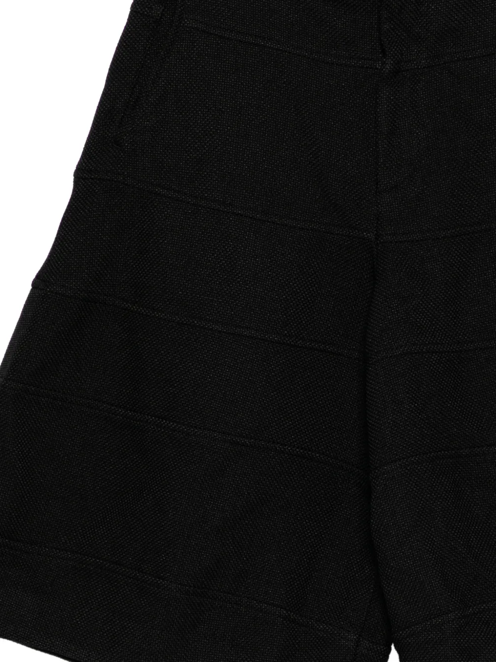 Comme Des Garçons Panelled Textured-finish Shorts in Black, view 3