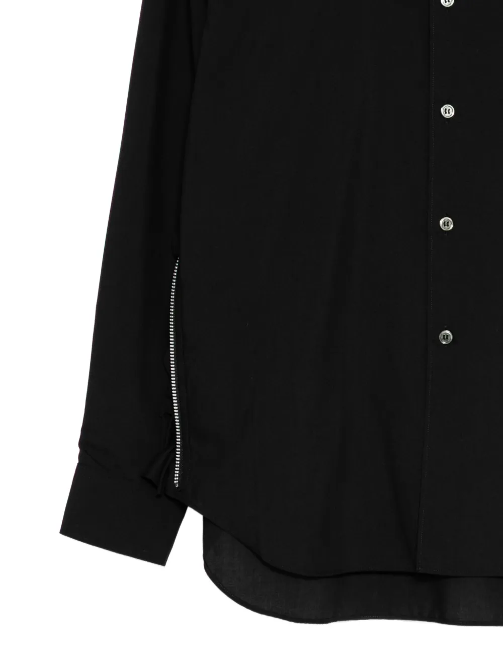 Comme Des Garçons Side-zip Patch-pocket Shirt in Black, view 3
