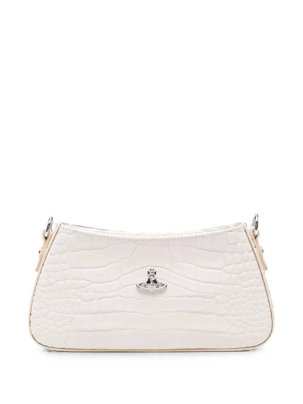 Vivienne Westwood Orb croc-effect shoulder bag - Toni neutri