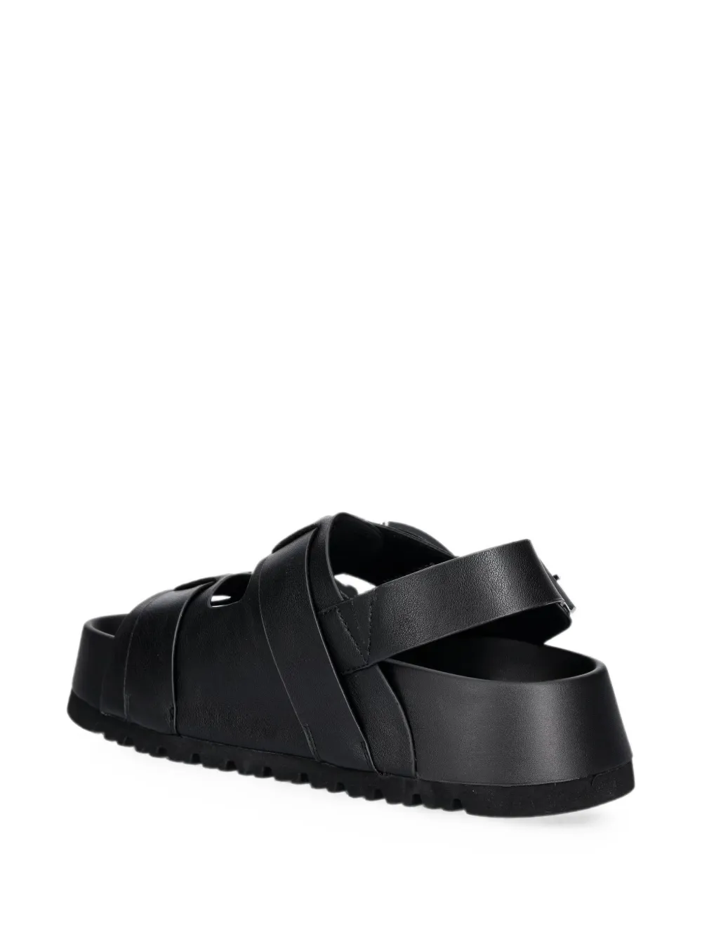 Buffalo Jane Athena sandalen met plateauzool en gespsluiting Zwart