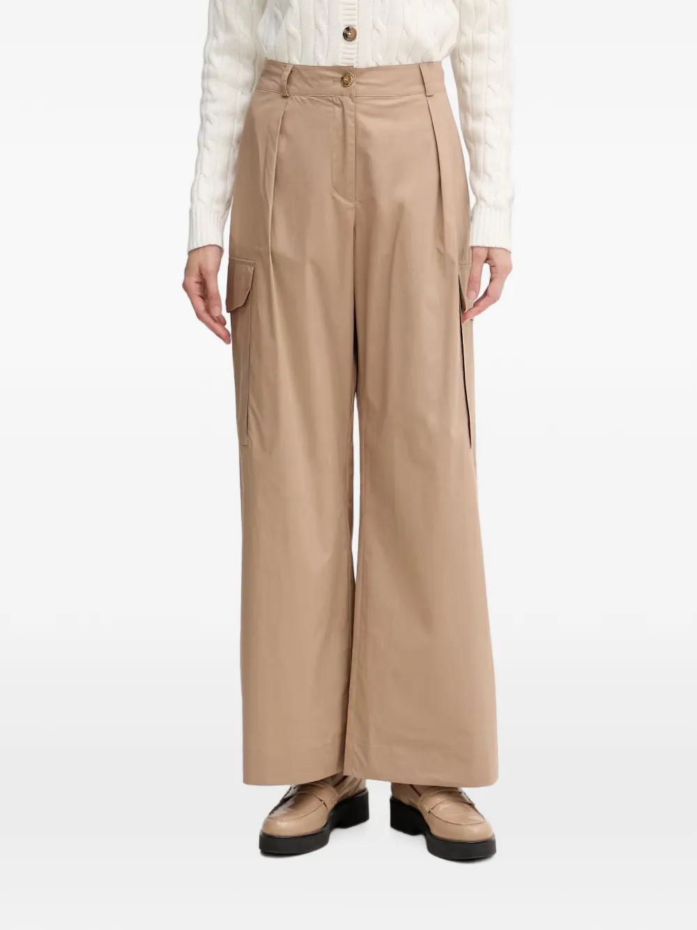Blauer Caryll pleated cargo palazzo pants