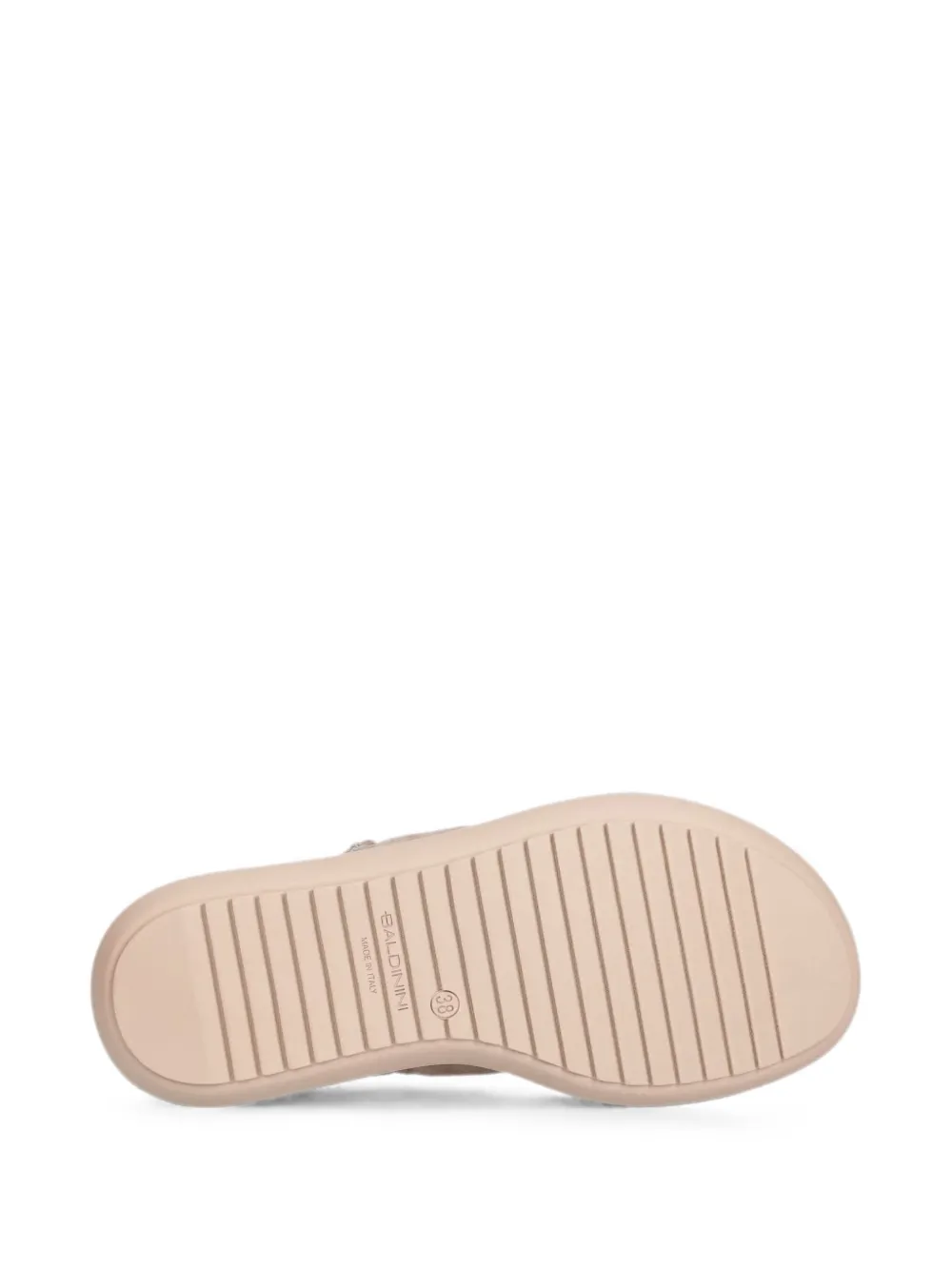 Baldinini Suède sandalen met klittenband en logo-plakkaat Beige