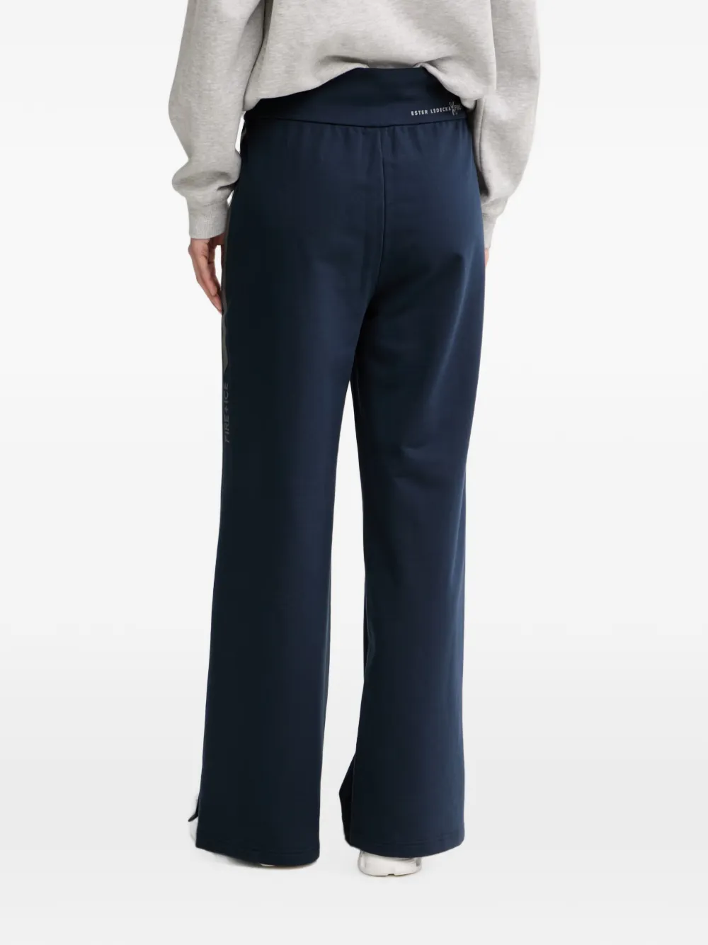 BOGNER FIRE+ICE logo-print wide-leg track pants Blauw