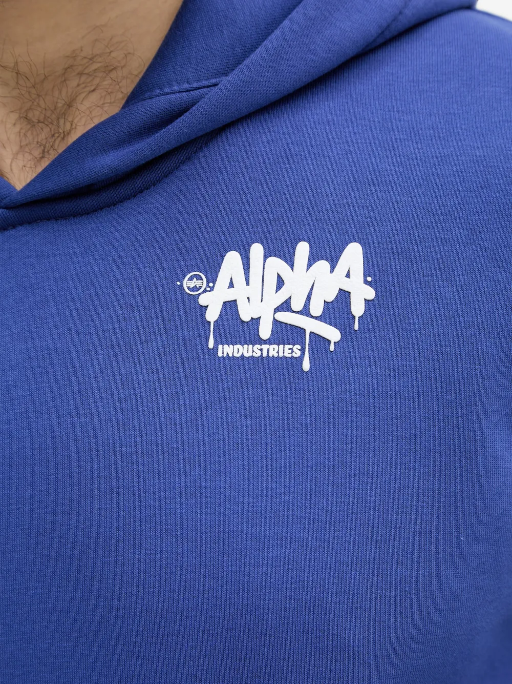 Alpha Industries Alpha Signature hoodie met logoprint Blauw
