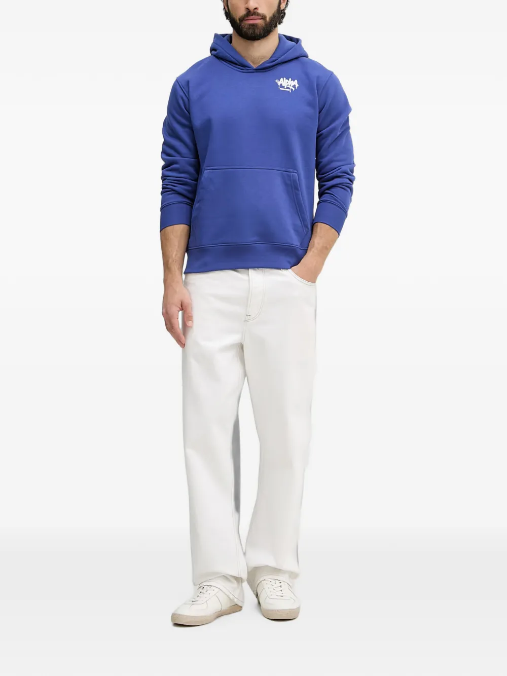 Alpha Industries Alpha Signature hoodie met logoprint Blauw