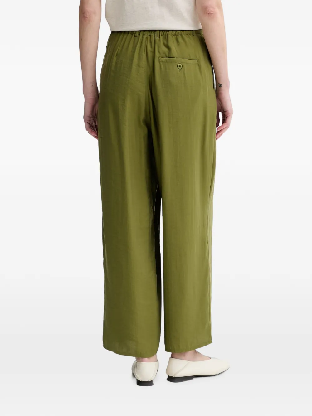 American Vintage Broek met elastische taille Groen