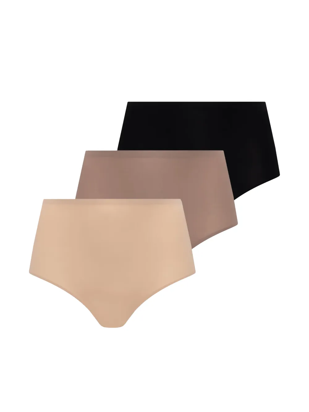 Chantelle seamless high-waisted briefs (set of three) - Nude