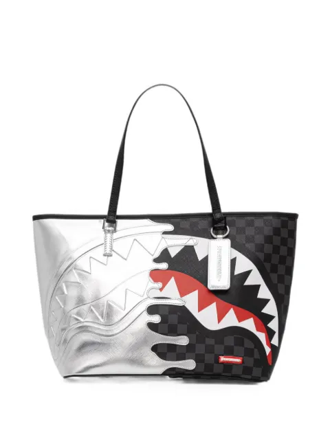 Sprayground Chrome Spectre checkered tote bag
