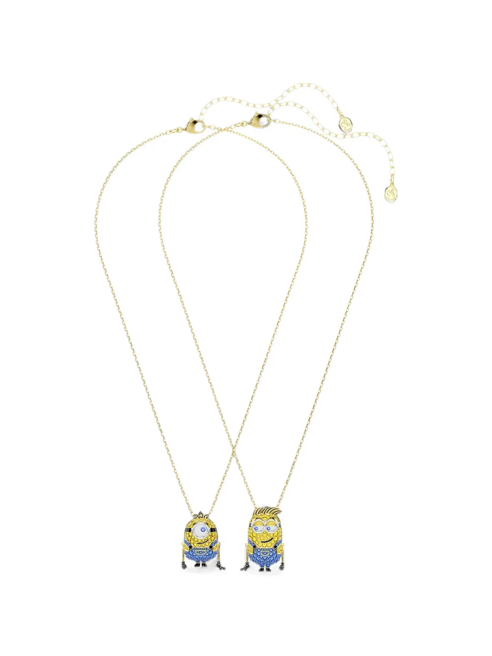 Swarovski x © UCS LLC Minions crystal-embellished necklaces (set of two) - Oro