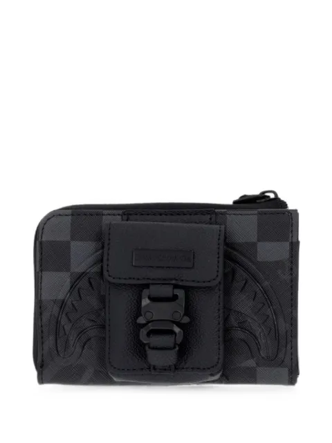 Sprayground Shark Mouth checkered wallet