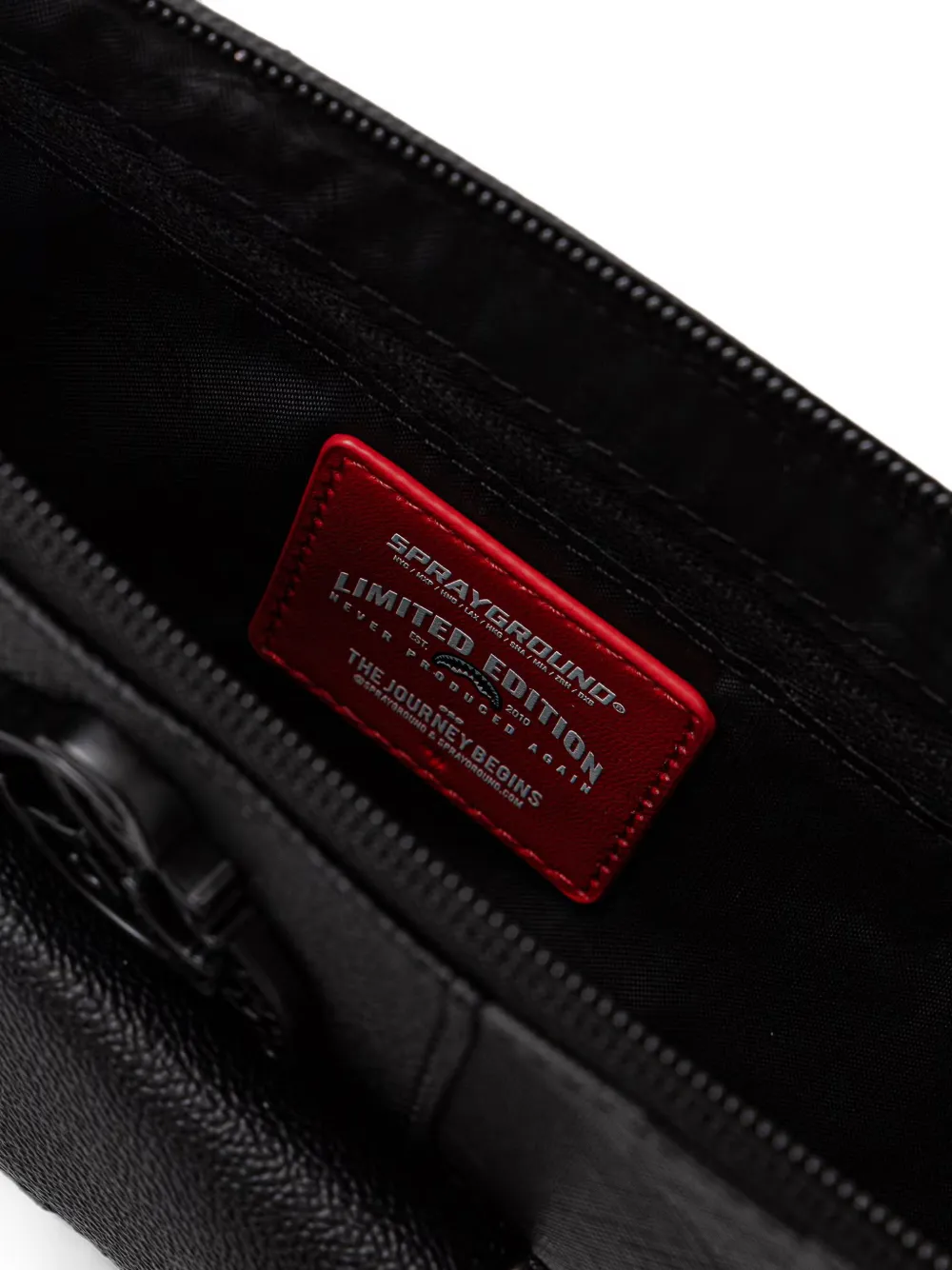 Sprayground Geruite clutch met haai-detail Zwart