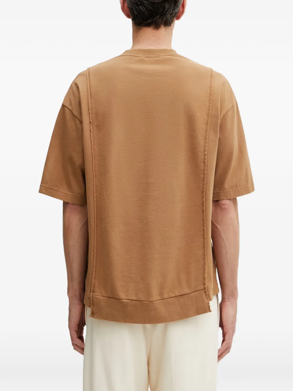 Undercover Sweater met tekst en gerafelde afwerking Bruin