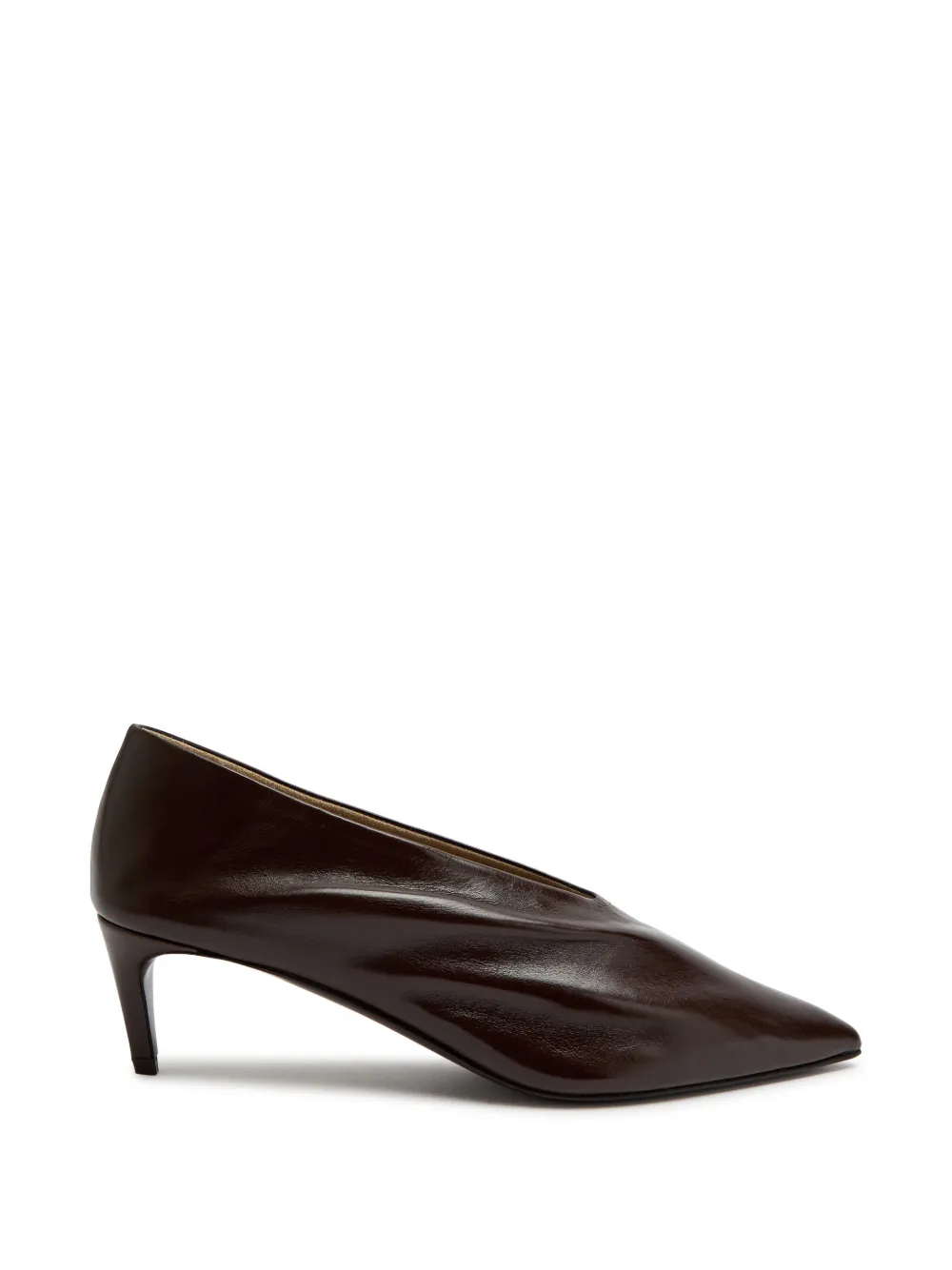 KHAITE Miriam ruched pointed-toe pumps - Brown