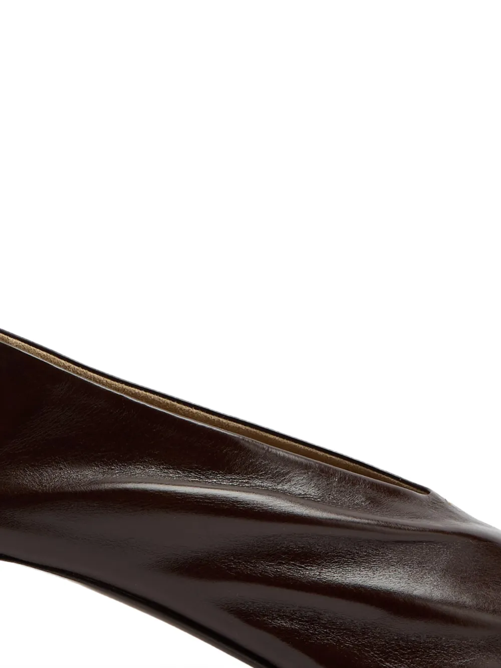 KHAITE Miriam ruched pointed-toe pumps Bruin