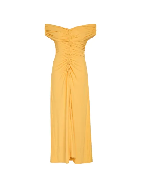 Simkhai Sheyda ruched off-the-shoulder dress
