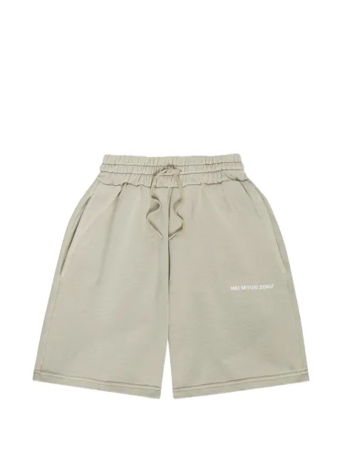 MKI Miyuki Zoku shorts MKI con cordones en la pretina y logo estampado
