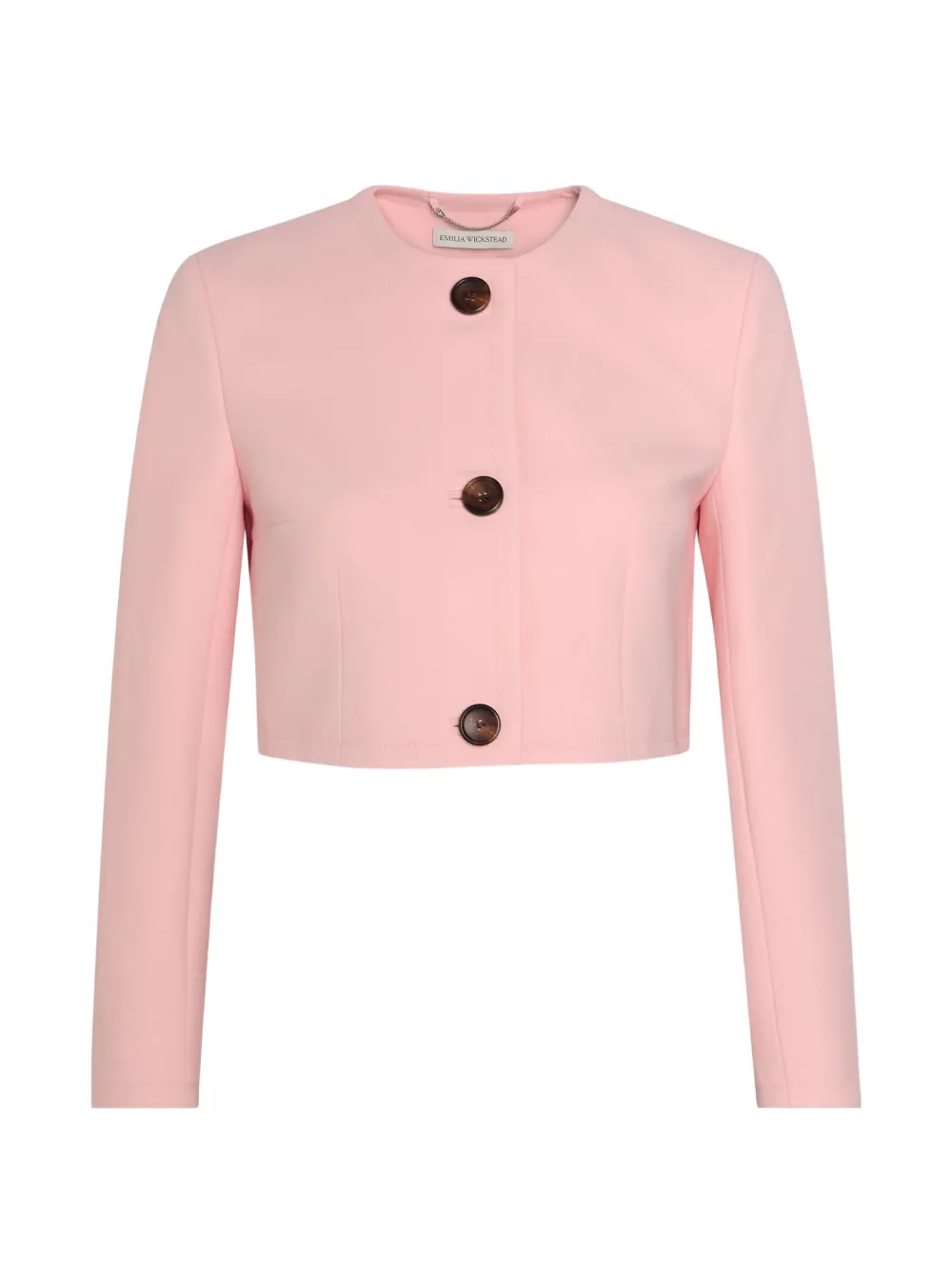 Emilia Wickstead Lizette Cropped-Jacke mit Knöpfen - Rosa