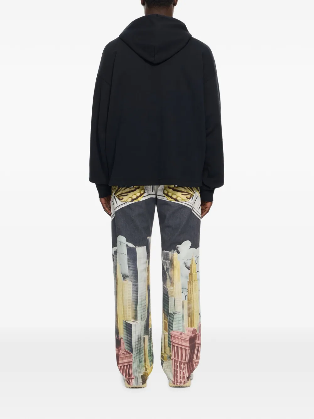 Off-White Hoodie met print Zwart