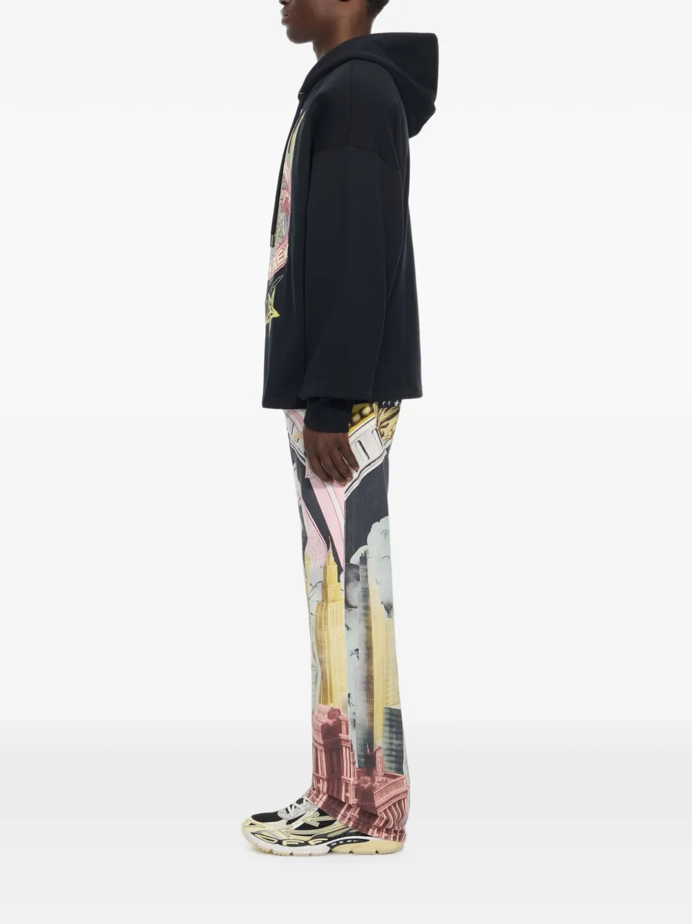 Off-White Hoodie met print Zwart