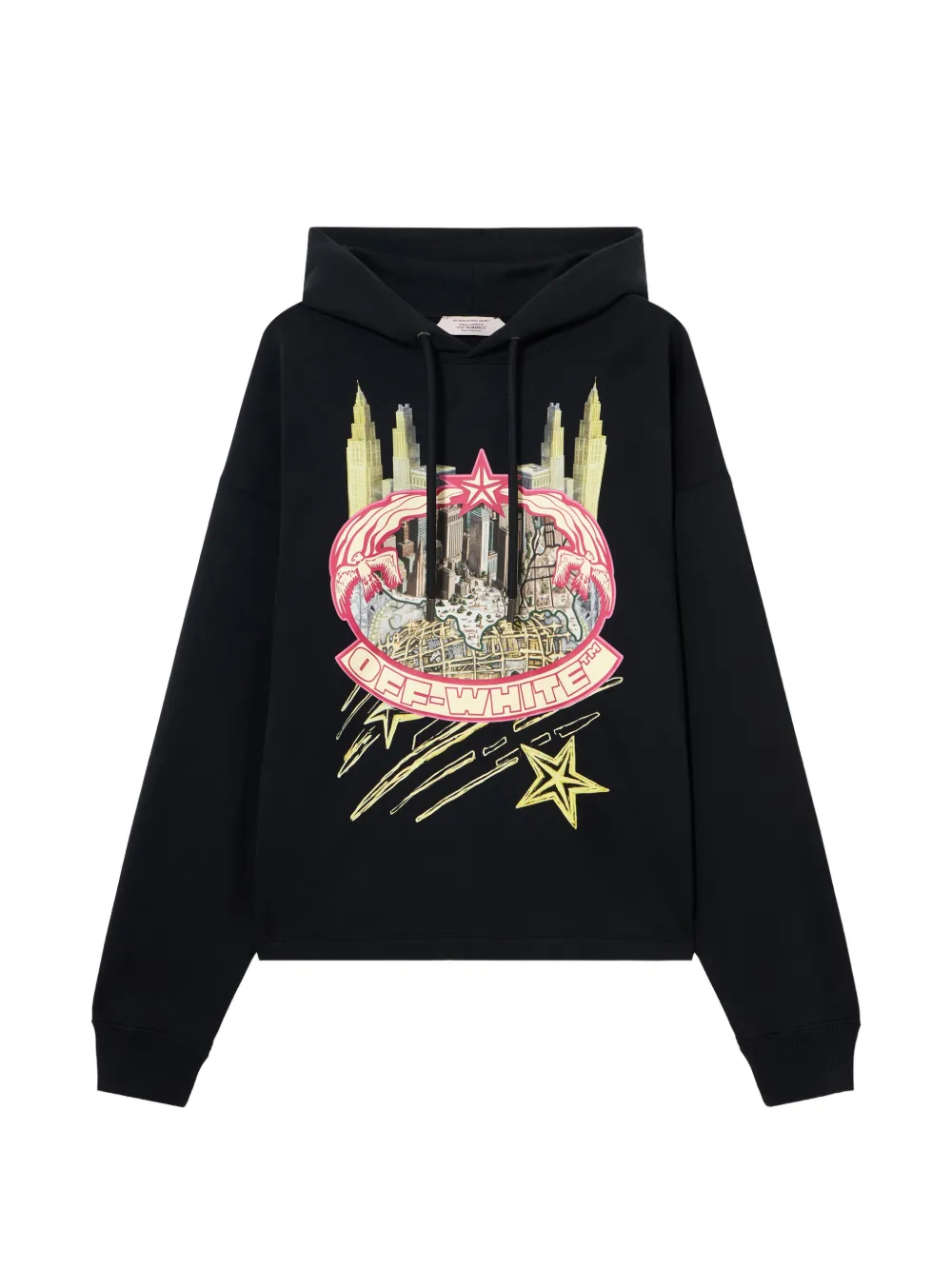 Off-White Hoodie met print Zwart