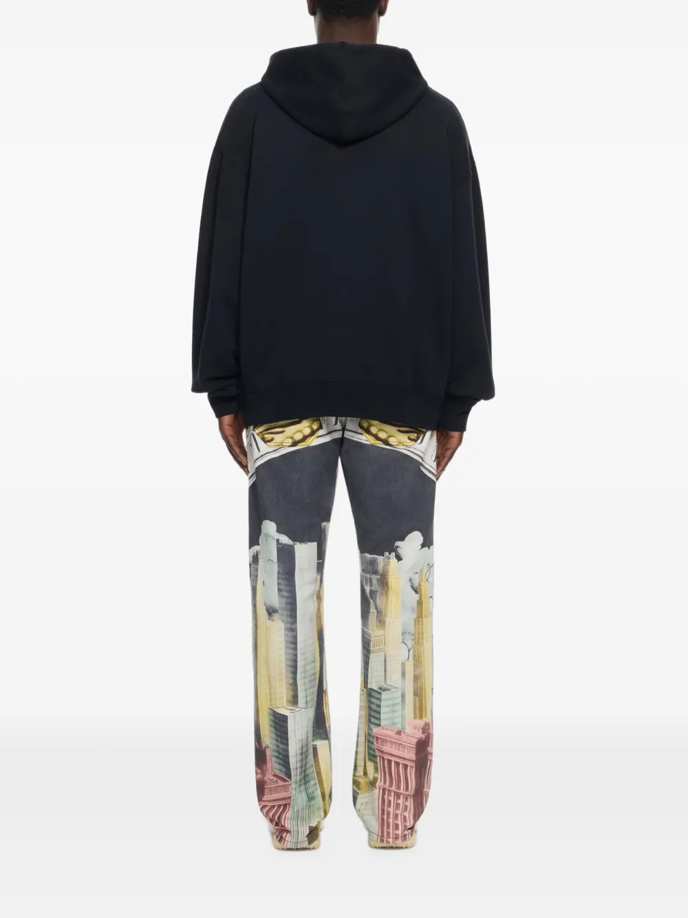 Off-White Swarovski Double Eagle hoodie Zwart