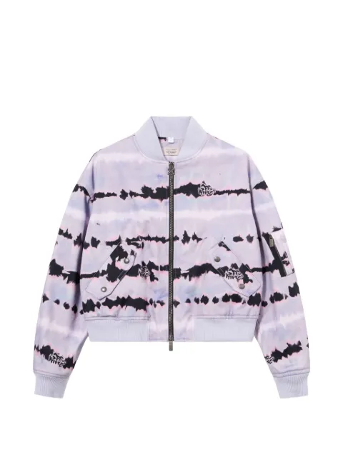 Off-White tie-dye cropped bomber jacket