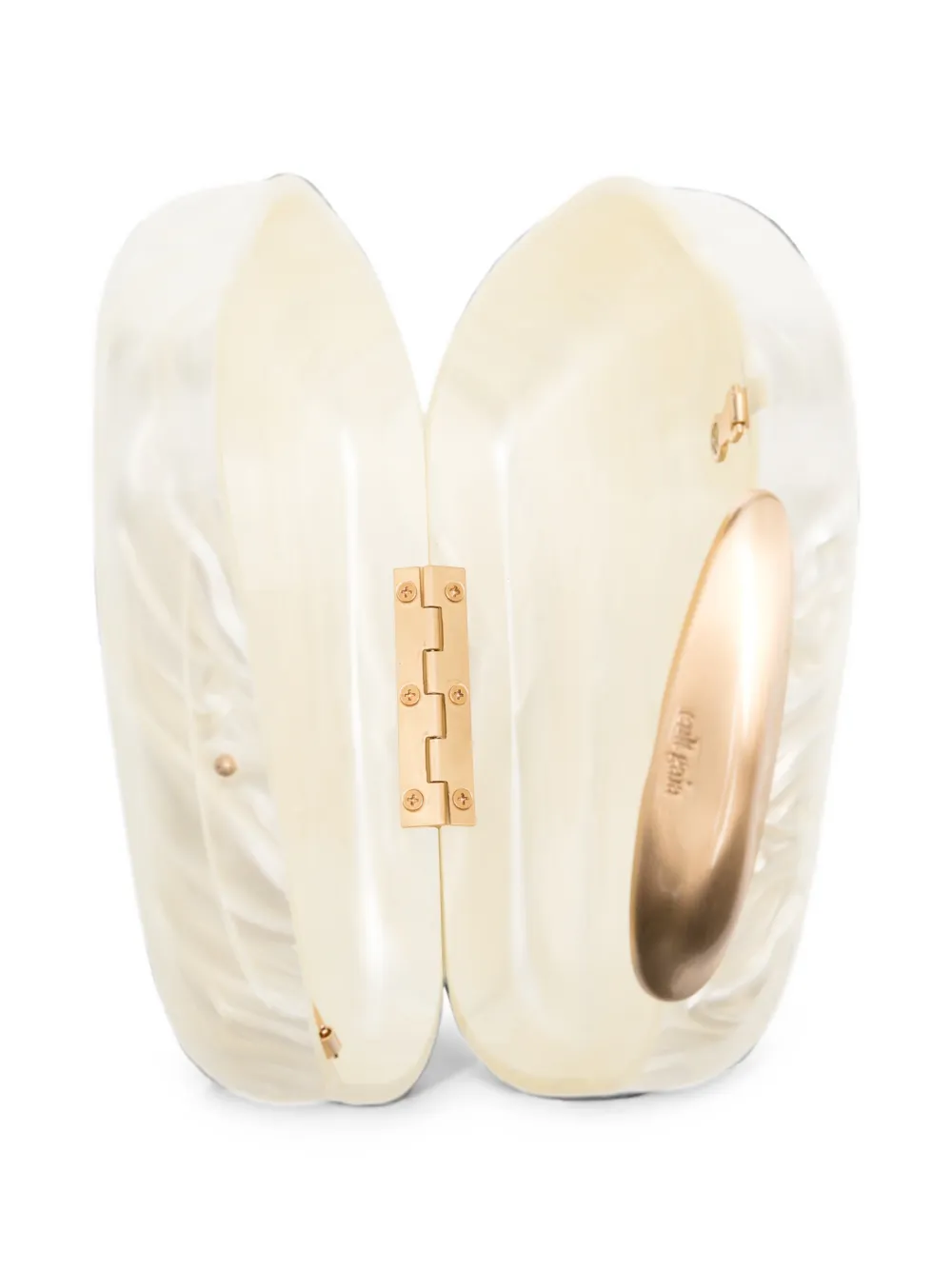 Cult Gaia Althea clutch met schakelketting Beige