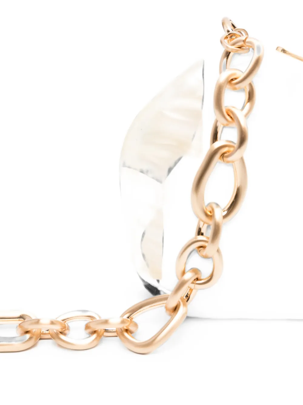 Cult Gaia Althea clutch met schakelketting Beige