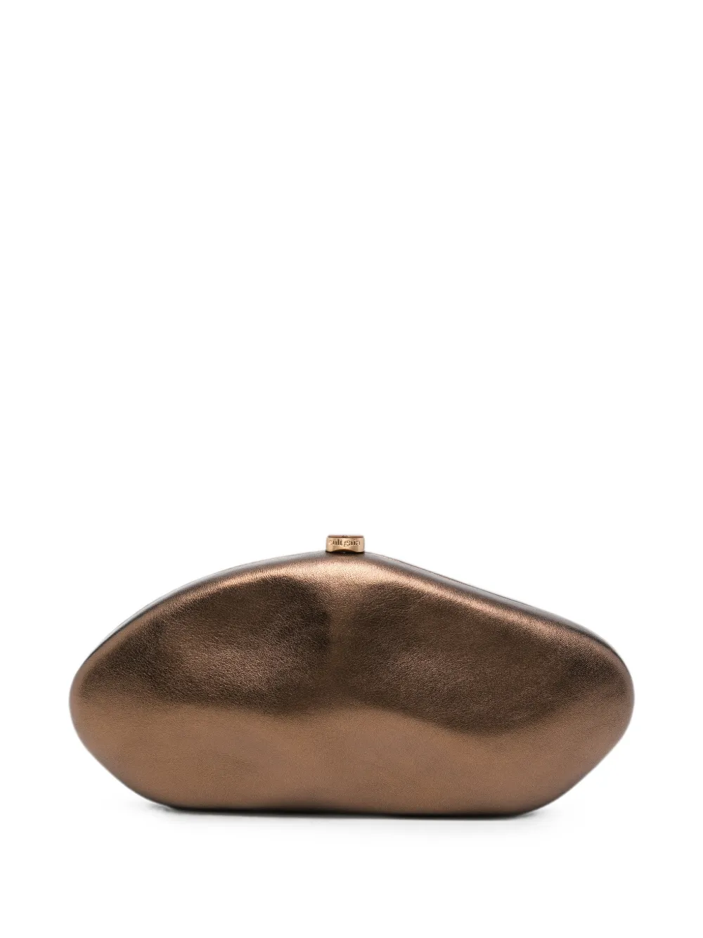 Cult Gaia The Caldera metallic-finish sculptural clutch bag - Marrone