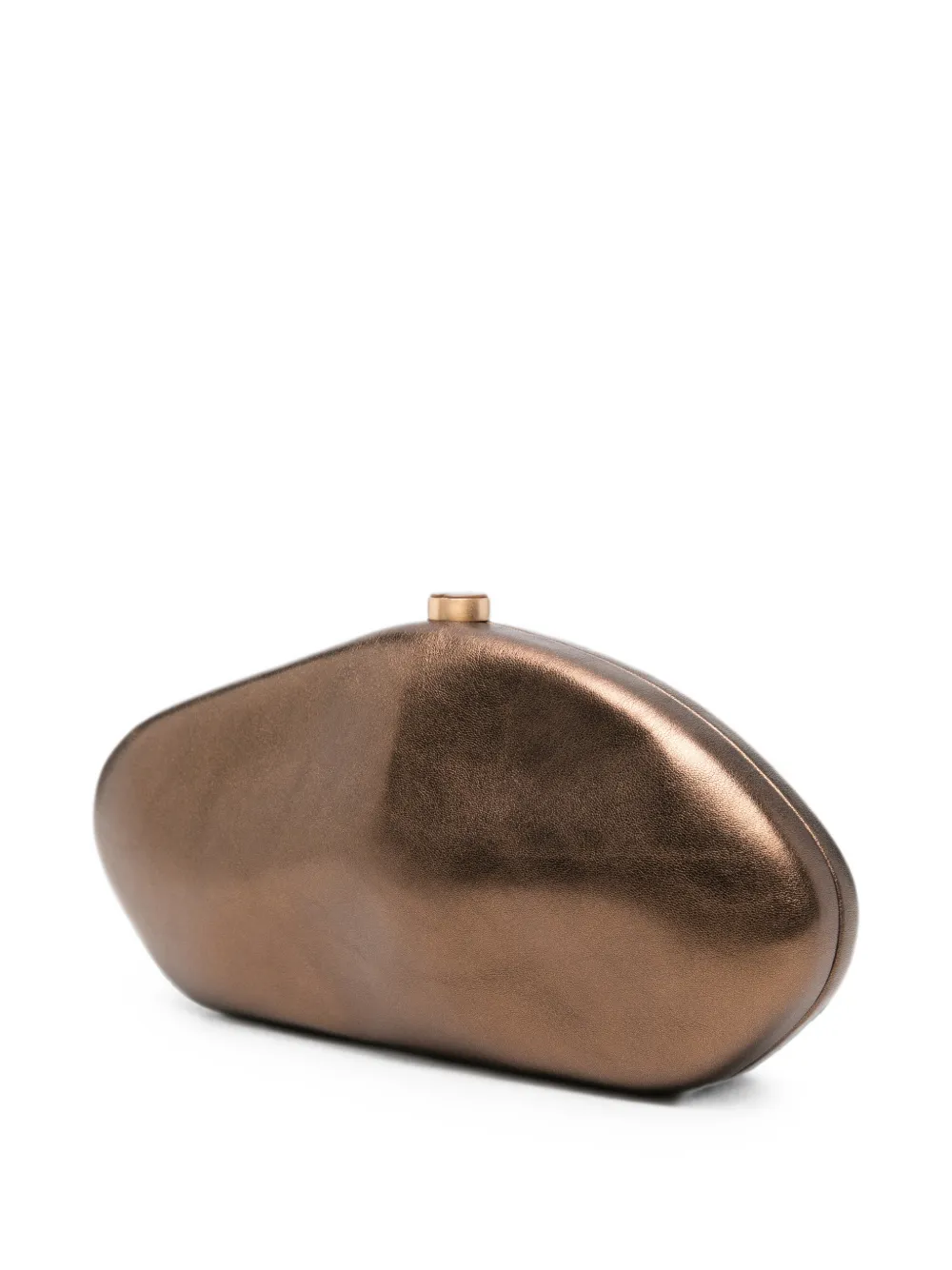 Cult Gaia The Caldera sculpturale clutch met metallic afwerking Bruin
