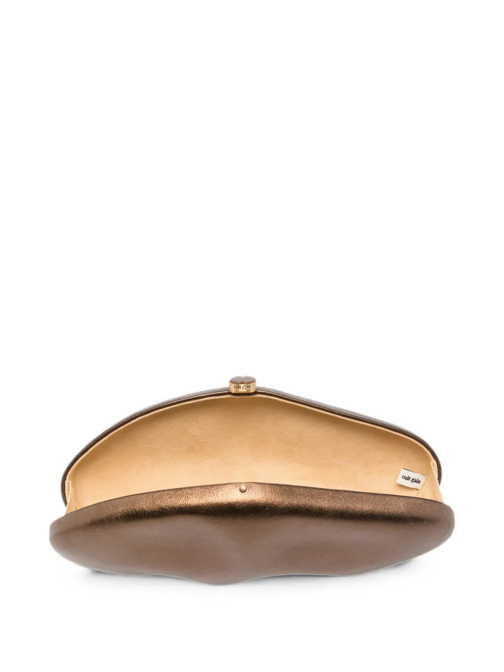Cult Gaia The Caldera sculpturale clutch met metallic afwerking Bruin