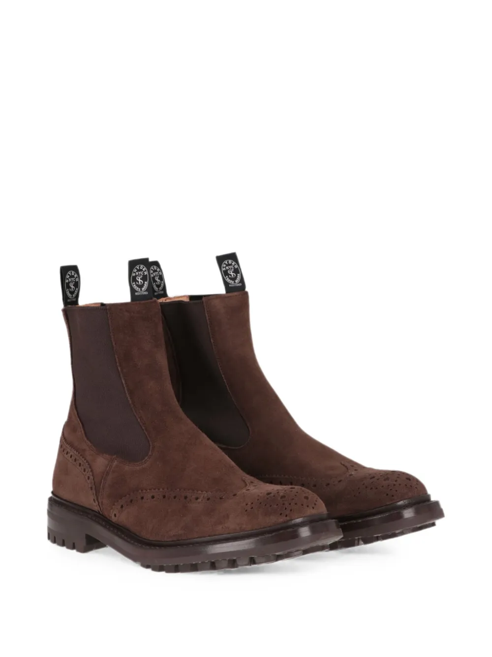 Todd Snyder Chelsea laarzen met brogue detail Bruin