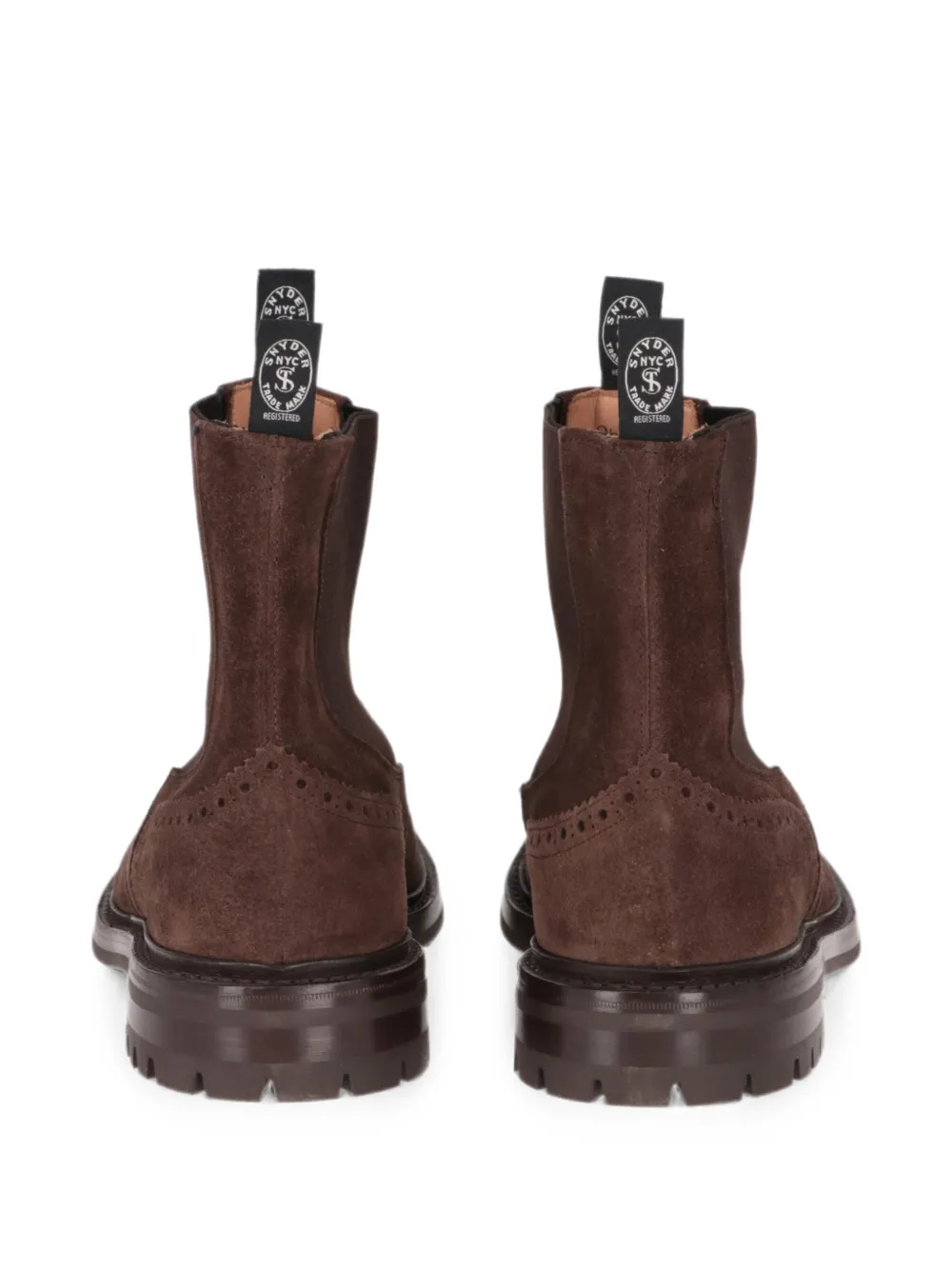 Todd Snyder Chelsea laarzen met brogue detail Bruin