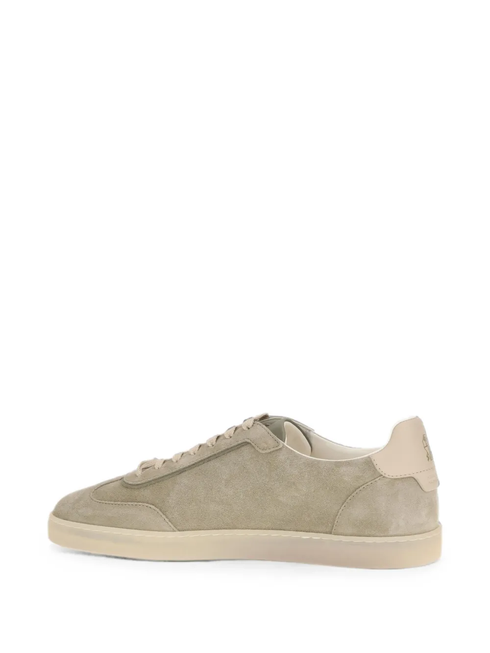 Brunello Cucinelli lace-up suede sneakers Beige