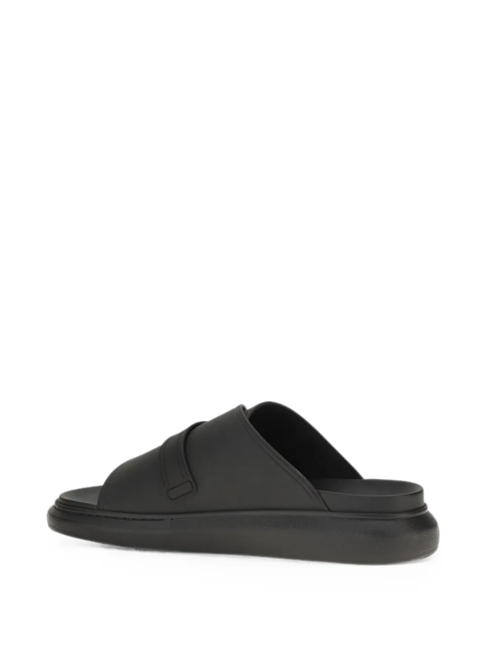 Alexander McQueen buckle-strap leather sandals Zwart