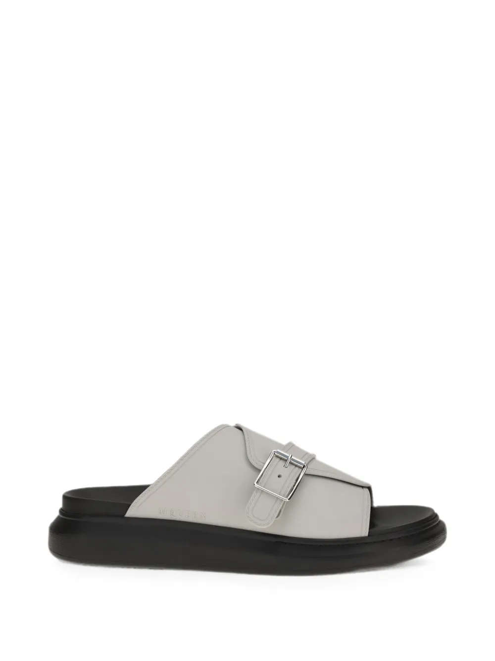 Alexander McQueen buckle-fastening leather sandals Grijs