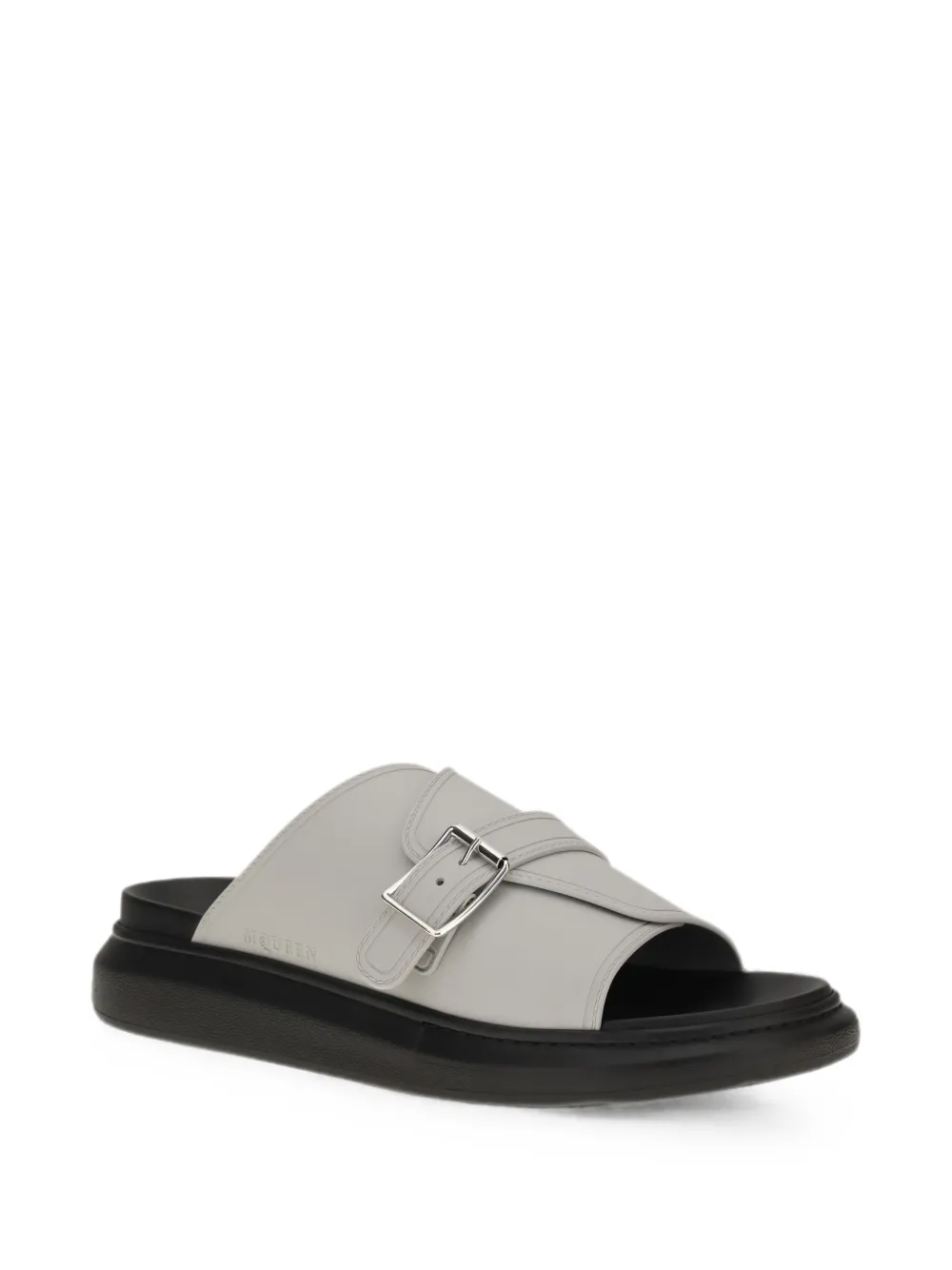 Alexander McQueen buckle-fastening leather sandals Grijs