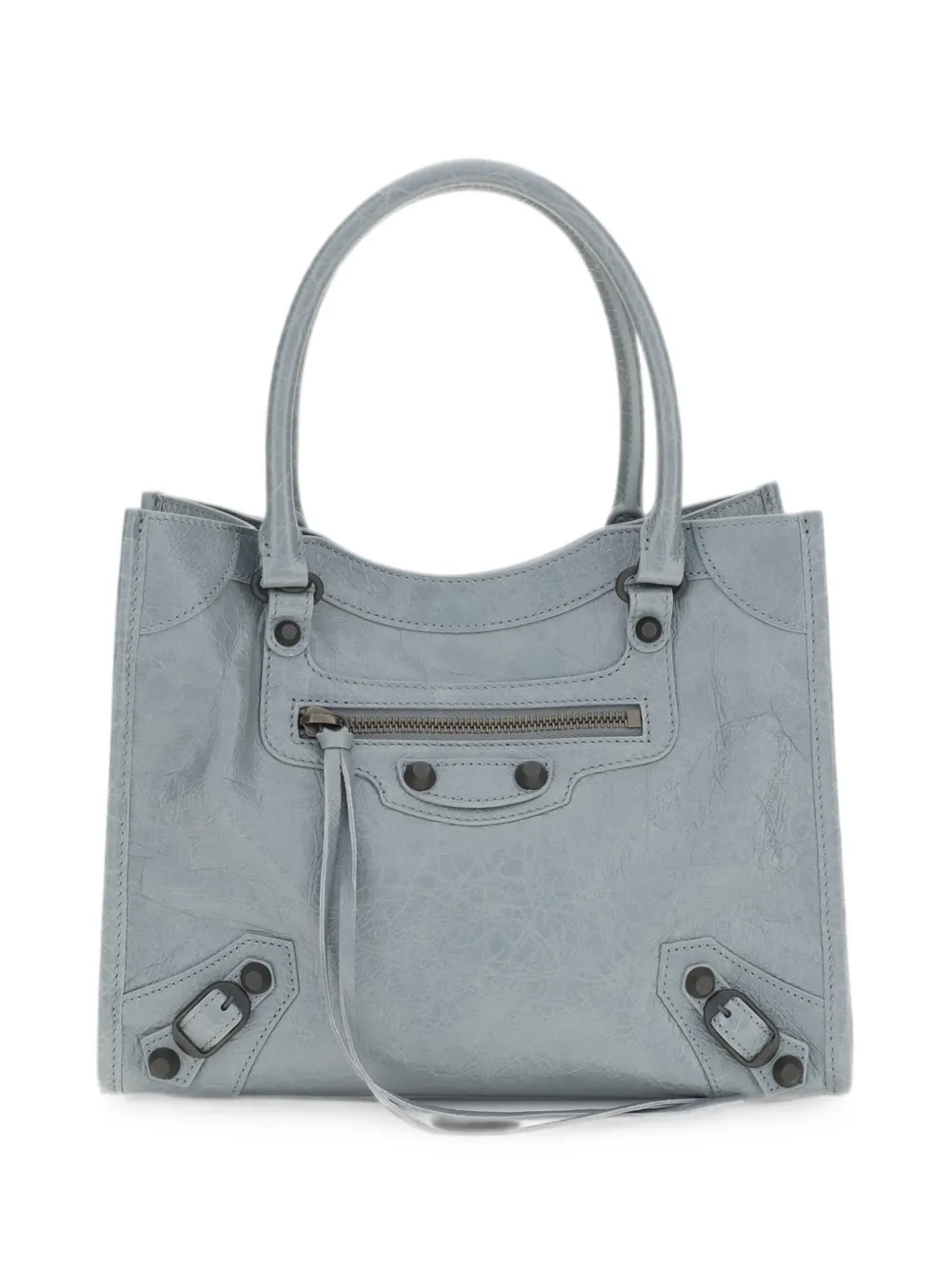 Balenciaga Le City Mini stud-details tote bag - Blu