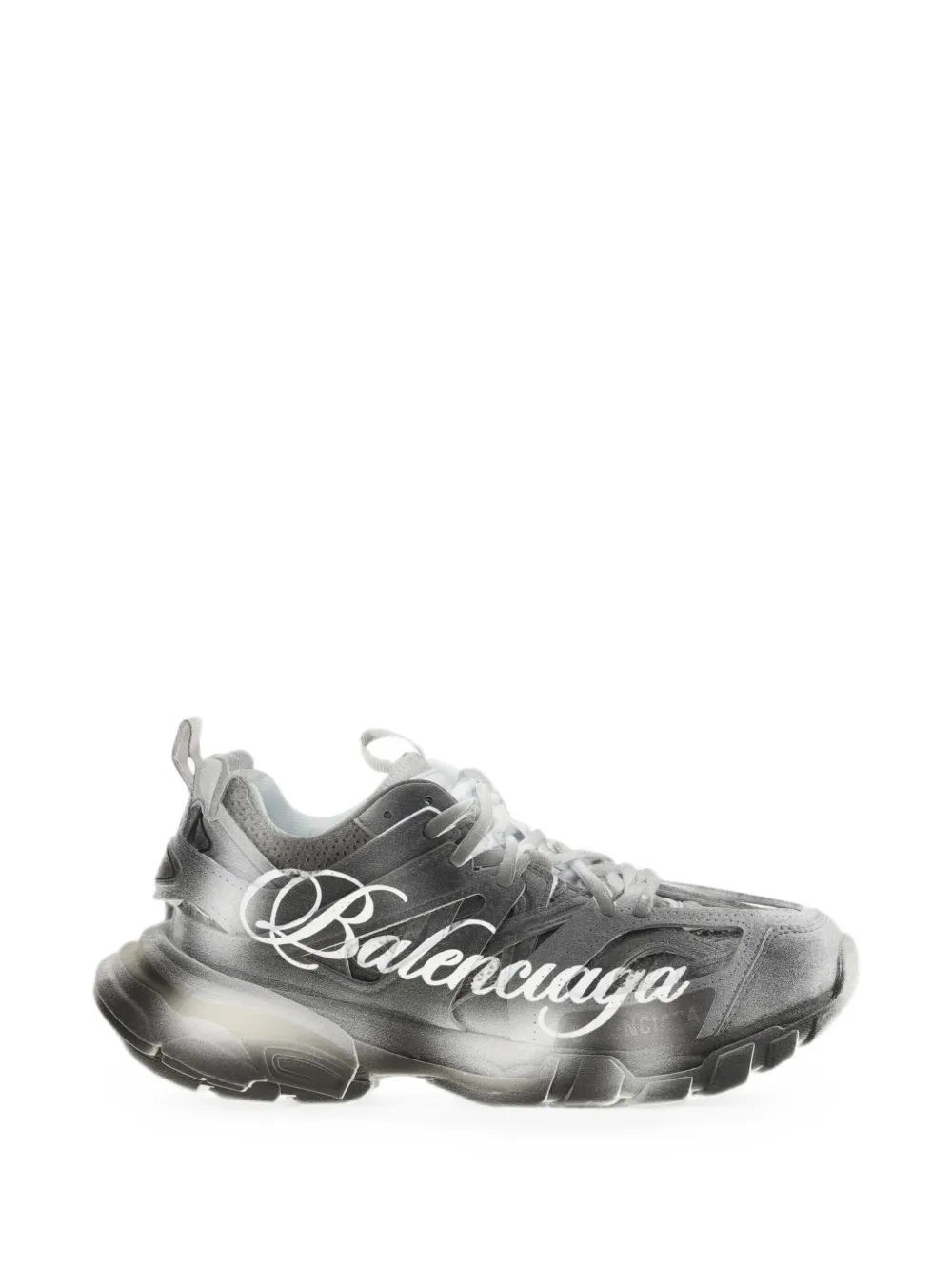 Balenciaga Track Stencil logo-detail sneakers Zwart