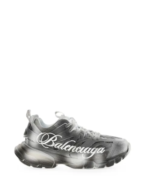 Balenciaga track stencil-logo sneakers in black and white