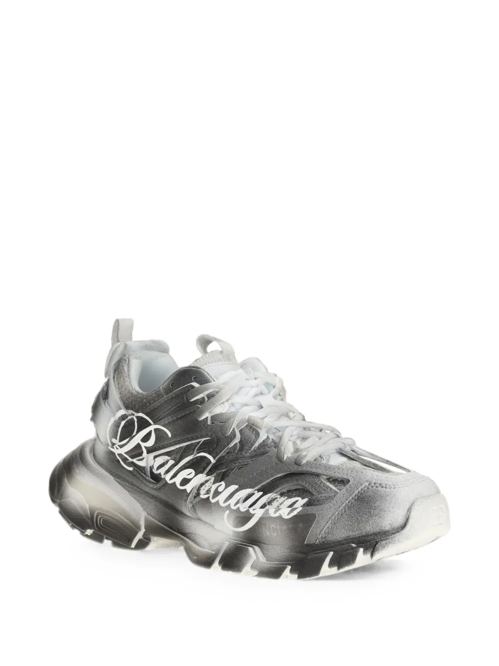 Balenciaga Track Stencil logo-detail sneakers Zwart