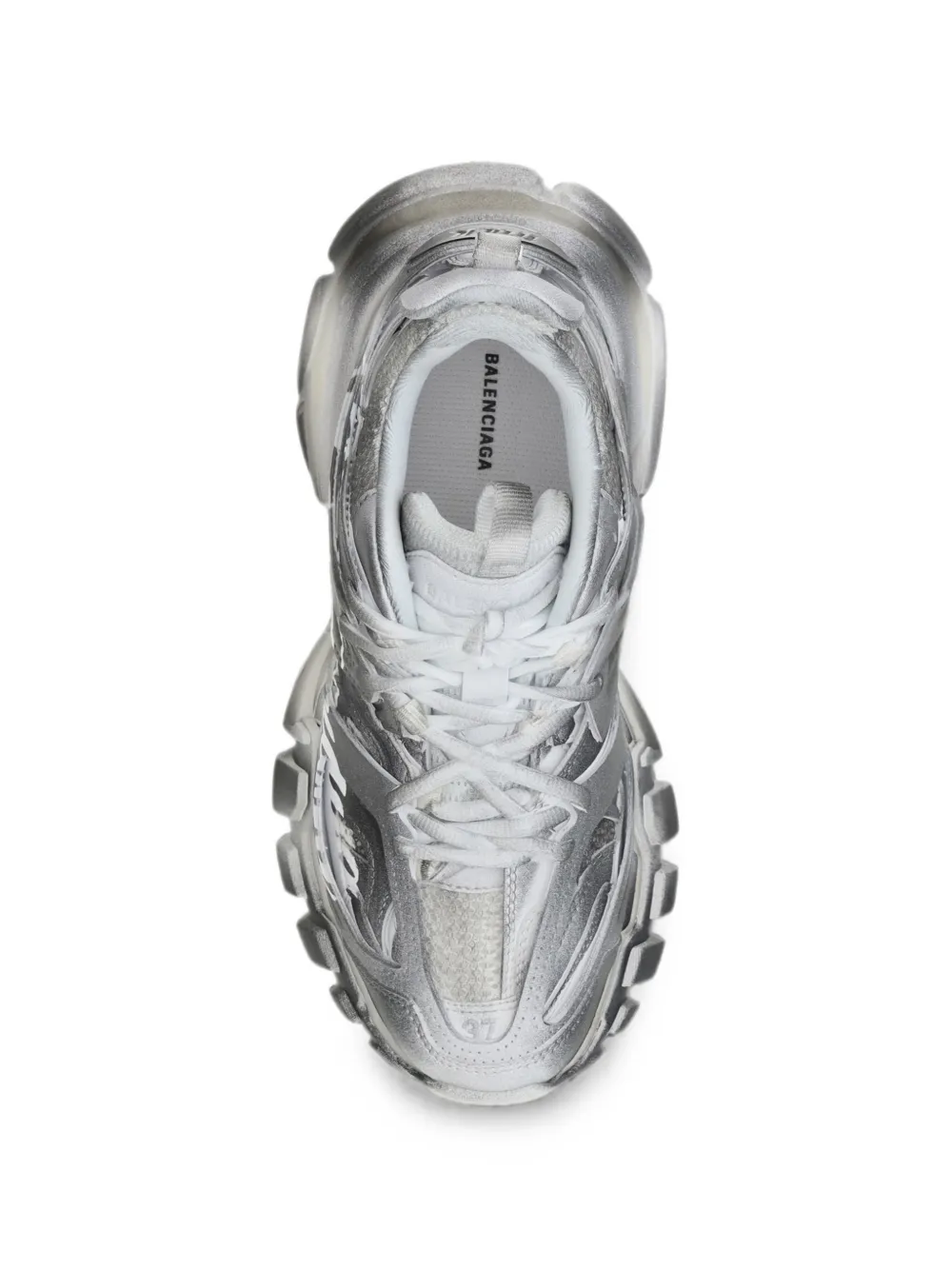 Balenciaga Track Stencil logo-detail sneakers Zwart