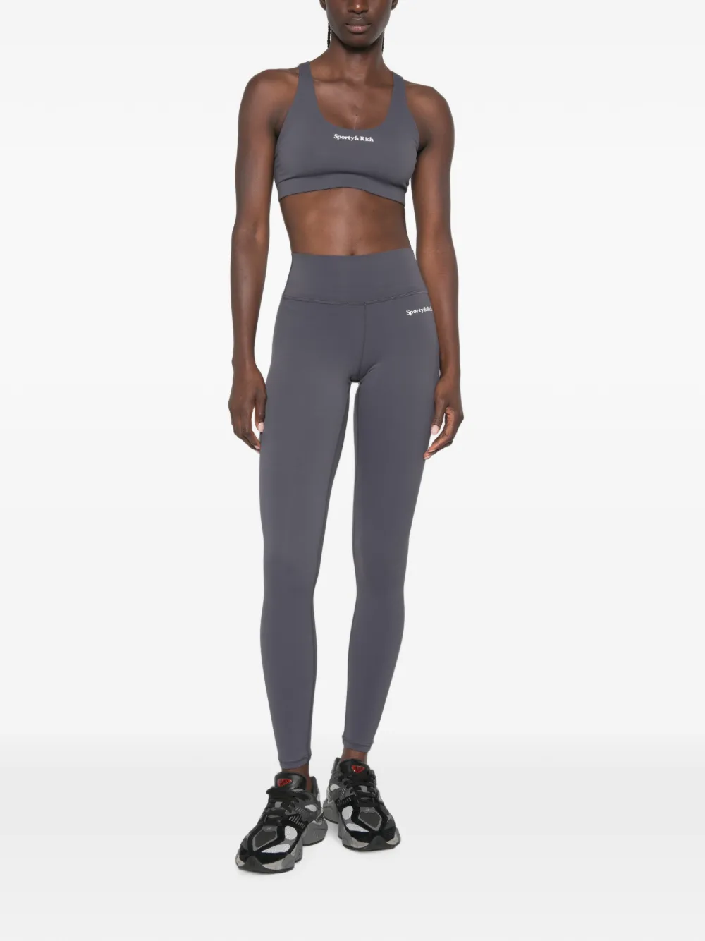 Sporty & Rich Sport-bh met logoprint Grijs