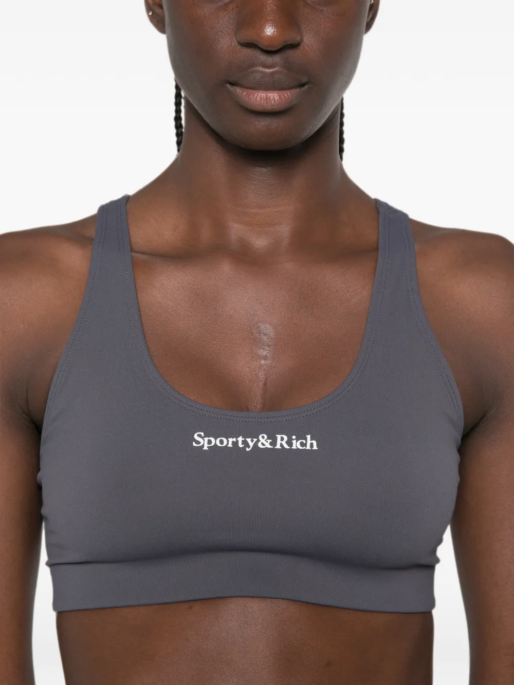 Sporty & Rich Sport-bh met logoprint Grijs