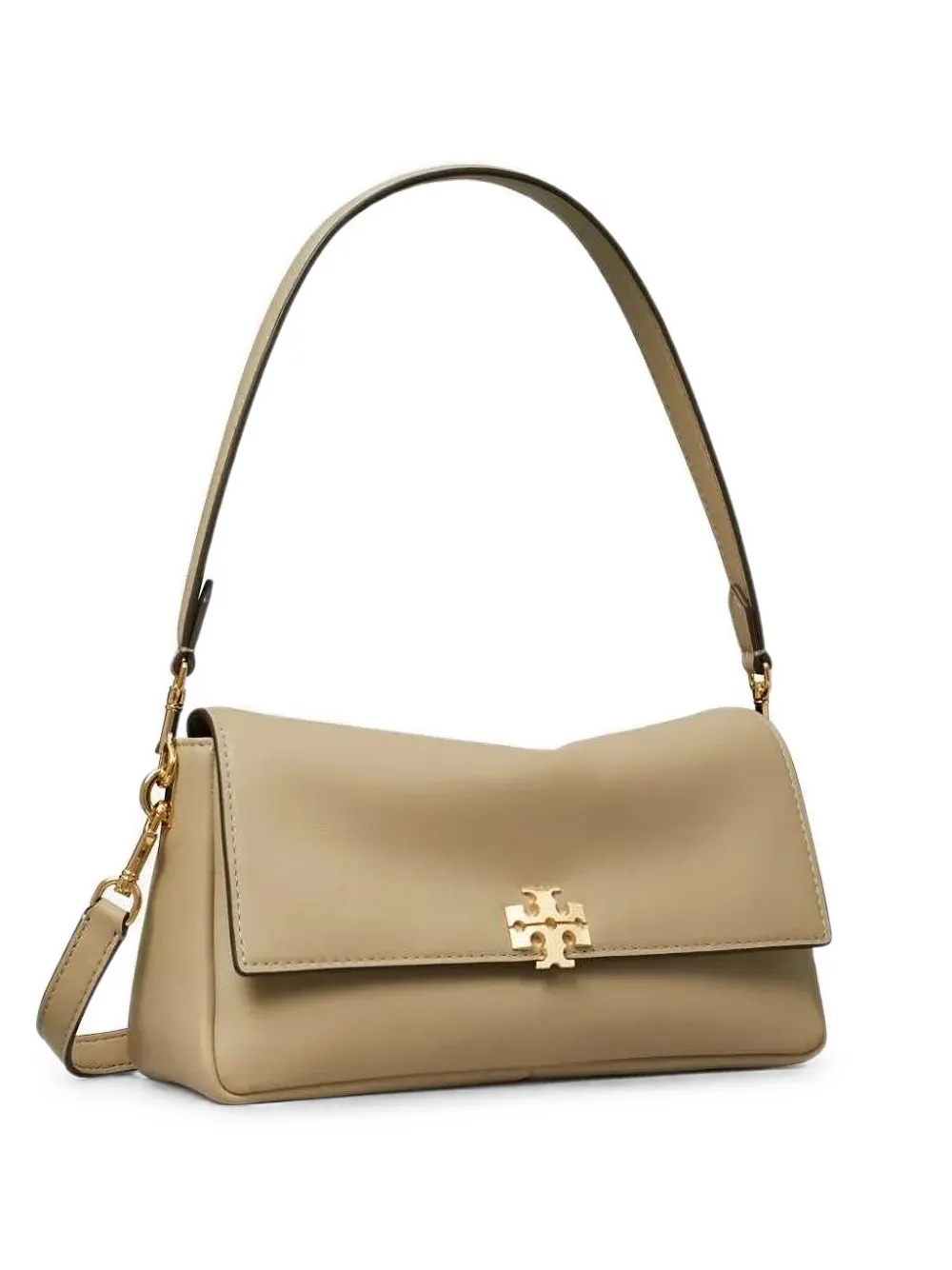 Tory Burch Charlie logo-plaque shoulder bag - Toni neutri
