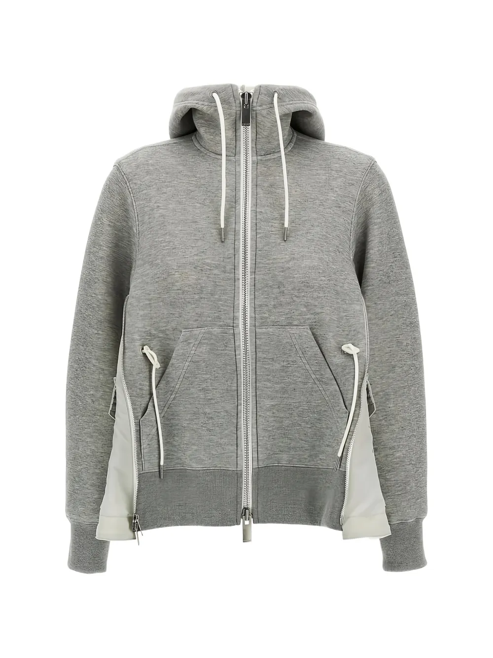sacai Sponge Sweat hybrid hoodie - Grau